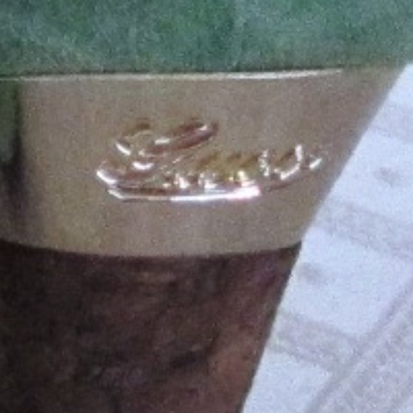 GUCCI AUTHENTIC SUEDE WEDGE SHOES - Picture 3 of 6